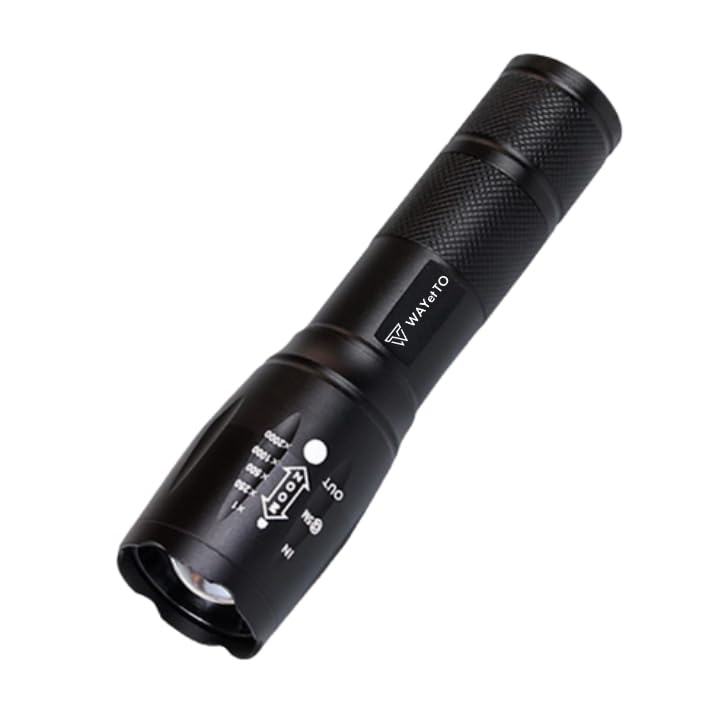 Amazon.co.jp: WAYetTO 懐中電灯 強力 電池式 小型 高輝度 軍用 防水